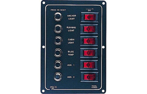 Allpa Aluminium schakelpaneel 12V verlichte schakelaars