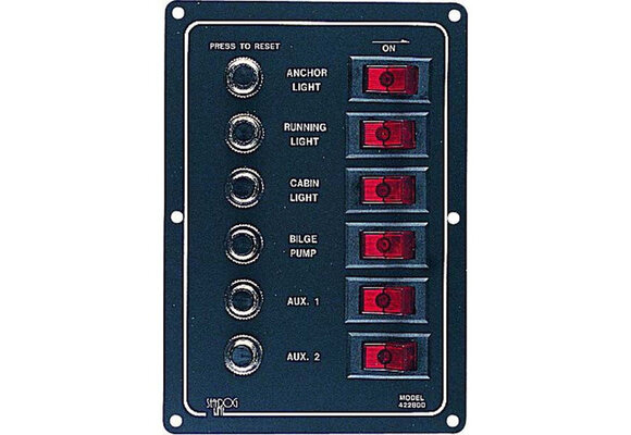 Allpa Aluminium schakelpaneel 12V verlichte schakelaars
