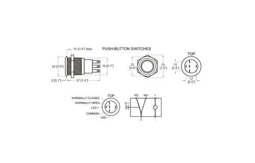 BEP drukschakelaar met verlichting