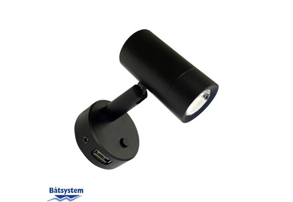 Båtsystem Leeslamp MiniTube D4 met USB zwart