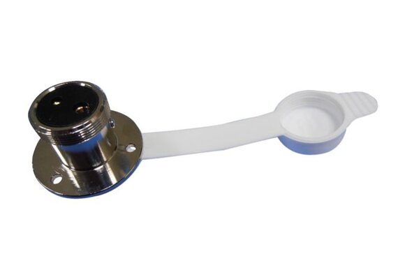 Stopcontact verchroomd 3 - polig