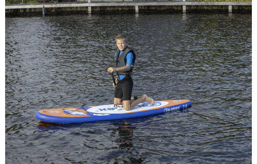 Besto Dinghy Zipper 50N Zwart/Aqua striping