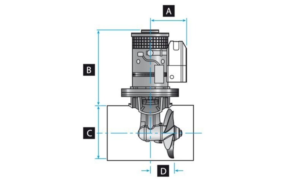 Lewmar Boegschroef 125TT 2.0kW 12v