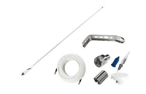 Glomex RVS marifoon antenne RA106SLSSB18 voor zeilboten