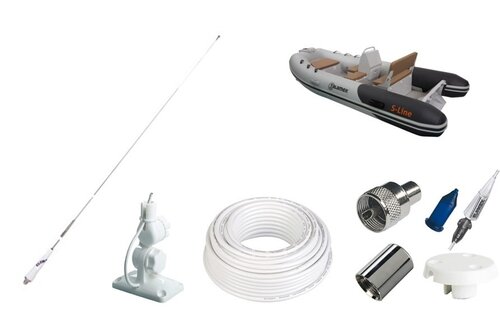 Marifoon Antenne set voor rubberboten en rib's