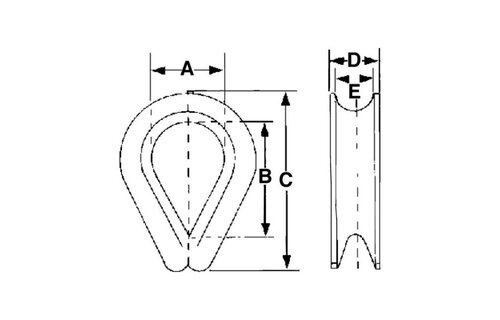 Talamex RVS puntkous (2 t/m 20mm) (prijs per 25)