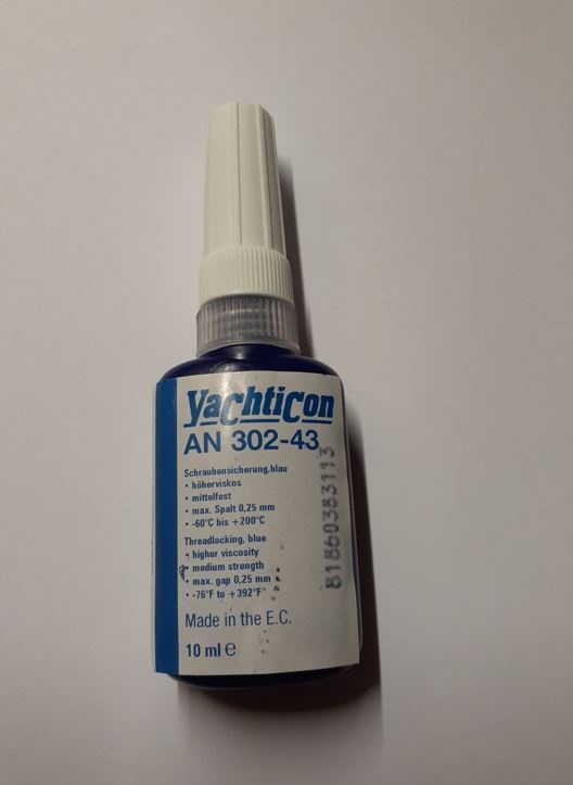 Yachticon Schroefdraadborging blauw 10 ml