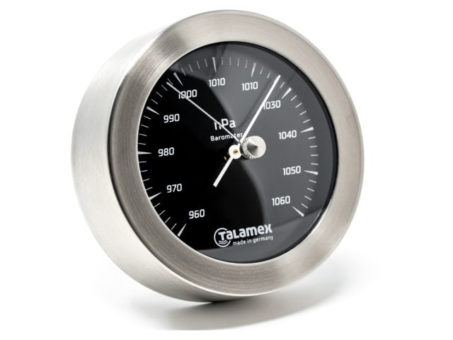 Talamex barometer Serie 100 RVS Blackline