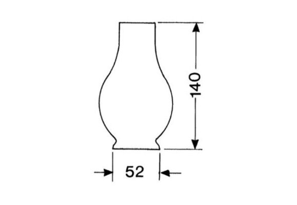 Reserveglas 1" x 140mm