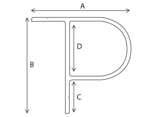 Steigerstootrand P-PROFIEL 2.4 meter