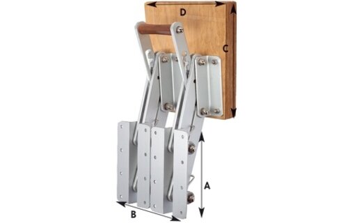 Allpa Aluminium Buitenboordmotorstoel  klapbaar (max. 50kg) (met dubbel frame)