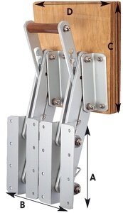 Allpa Aluminium Buitenboordmotorstoel  klapbaar (max. 50kg) (met dubbel frame)