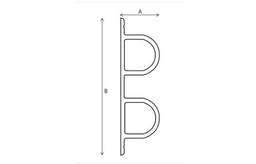 Steigerstootrand dubbel D-profiel