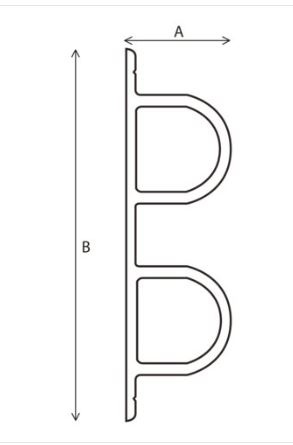 Steigerstootrand dubbel D-profiel