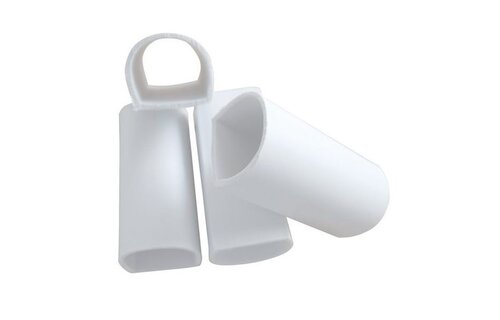 Steigerstootrand dubbel D-connector wit (4pcs)