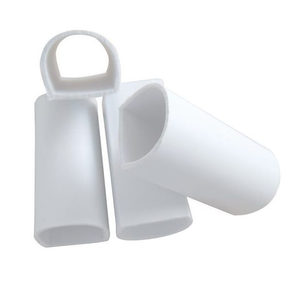 Steigerstootrand dubbel D-connector wit (4pcs)