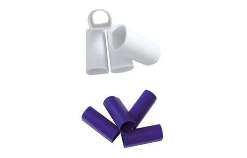 Steigerstootrand dubbel D-connector wit (4pcs)