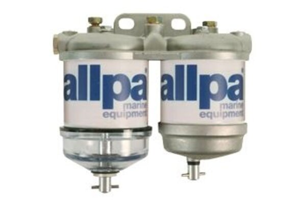 Allpa dubbel dieselfilter met waterafscheider