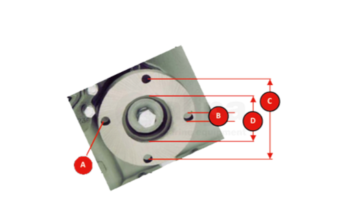 Hydradrive Adapter 4", voor model HD-108/113", center Ø63,5mm, steek Ø82,5mm, 4x Ø10mm,