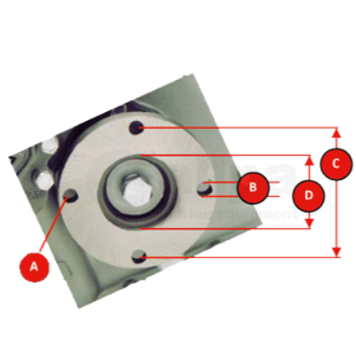 Hydradrive Adapter 5", voor model HD-115L, center Ø63,5mm, steek Ø108mm, 4x Ø11,2mm,