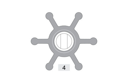 Johnson Pump Impeller voor F35 (806B-1 en 808B1-1)