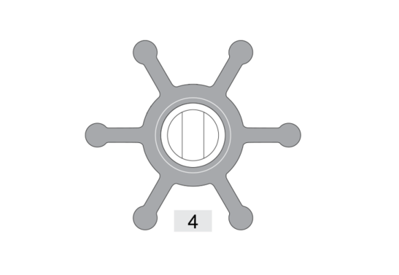 Johnson Pump Impeller voor F35 (806B-1 en 808B1-1)