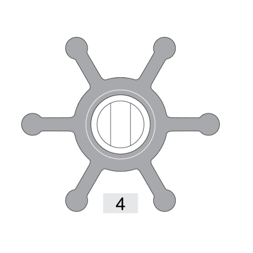 Johnson Pump Impeller voor F35 (806B-1 en 808B1-1)