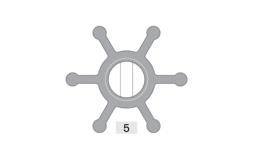 Johnson Pump Impeller voor F35 (806B-1 en 808B1-1)