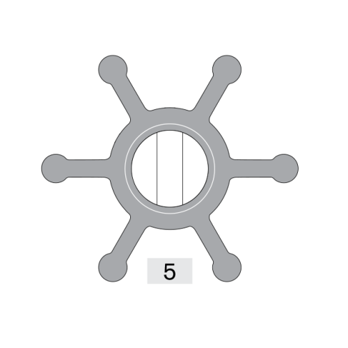 Johnson Pump Impeller voor F35 (806B-1 en 808B1-1)