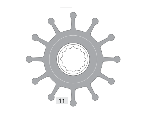 Johnson Pump Impeller voor F6 (812BT-1)