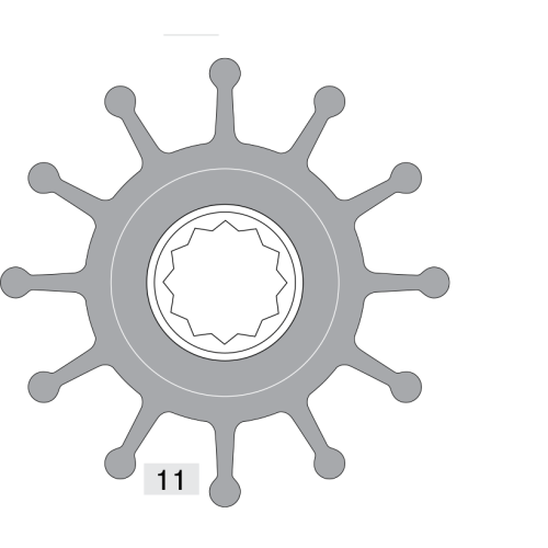 Johnson Pump Impeller voor F6 (812BT-1)
