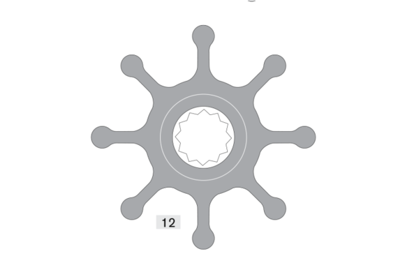 Johnson Pump Impeller voor F7 (1028BT-1 en 1028BT-9)