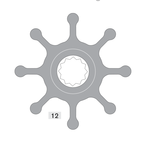 Johnson Pump Impeller voor F7 (1028BT-1 en 1028BT-9)