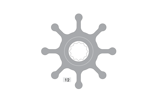 Johnson Pump Impeller voor F7 (1028BT-1 en 1028BT-9)
