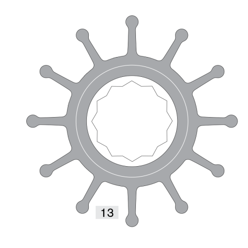 Johnson Pump Impeller voor F75 (821BT-1)