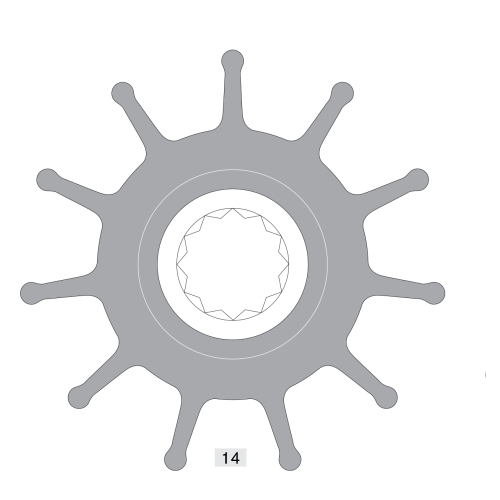 Johnson Pump Impeller voor F8 (819B)