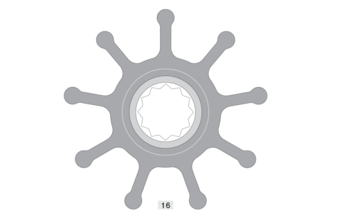 Johnson Pump Impeller voor F9 (802B en 814B)