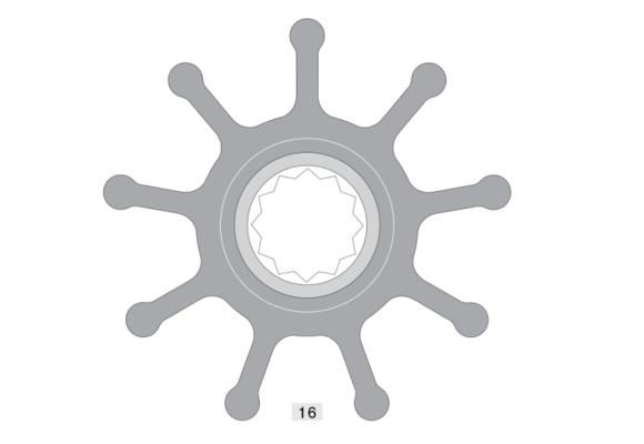 Johnson Pump Impeller voor F9 (802B en 814B)