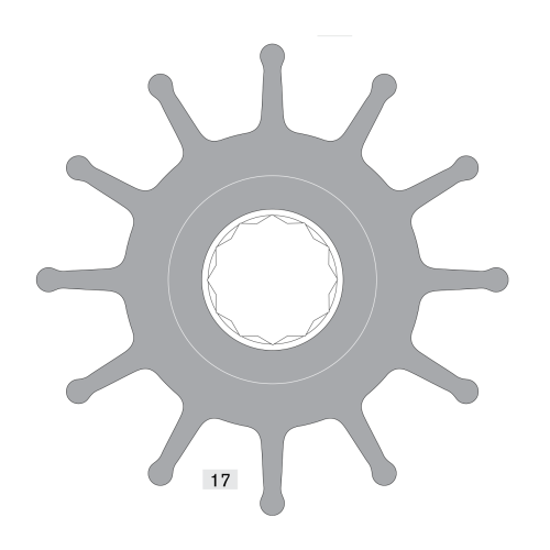 Johnson Pump Impeller voor F9 (802B en 814B)