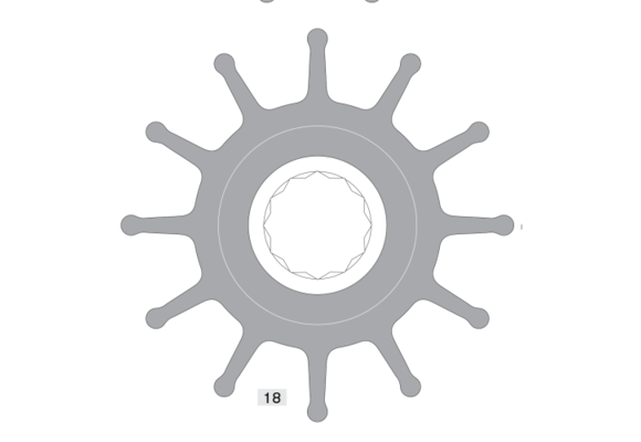 Johnson Pump Impeller voor F95 (820B)