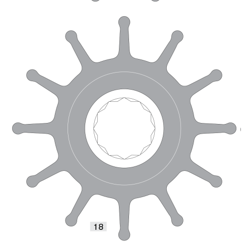 Johnson Pump Impeller voor F95 (820B)