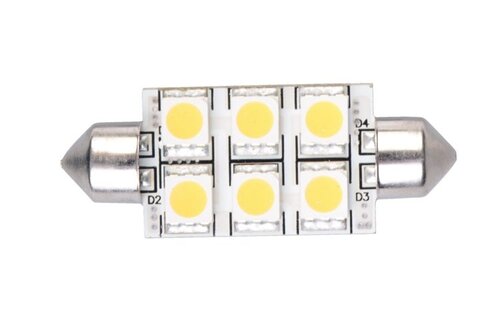 Ledlamp led6 festoon 10-30V 42mm - 1.2 watt