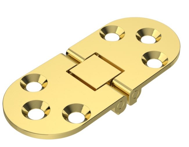 Roca tafelbladscharnier messing gepolijst 71 x 30 mm 440102