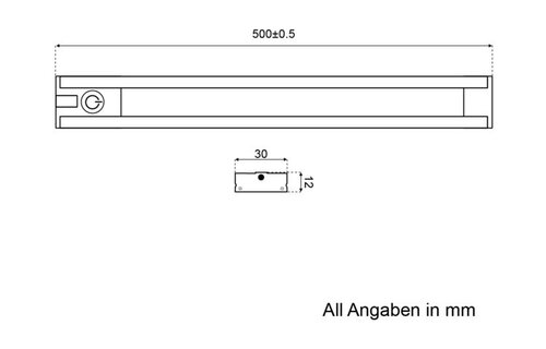 Led lichtbalk met sensorschakelaar 10-30V 3000K 8W dimbaar