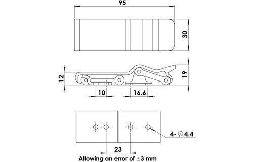Overval-/anitrammel sluiting flexibel