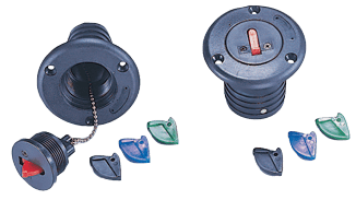 Nylon dekvuldop met kleurgecodeerde sleutels