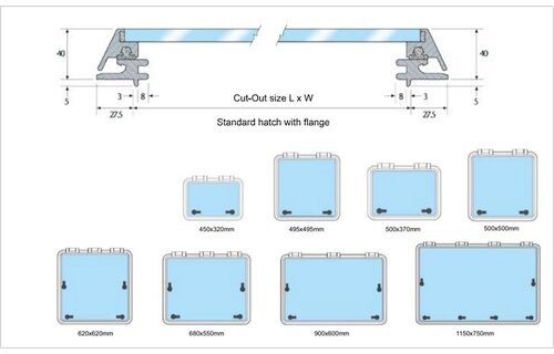 Gebo vluchtluik met flens