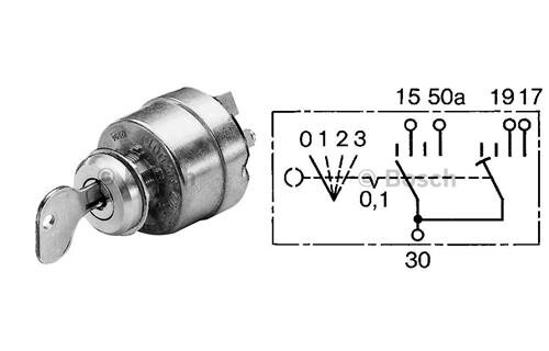 Bosch contactslotschakelaar met gloei