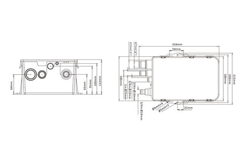 SeaFlo Douche afvoerset 12 volt - 750 GPH