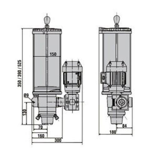 Ambi reservoir met huis 3000 vetsmeerapparaat